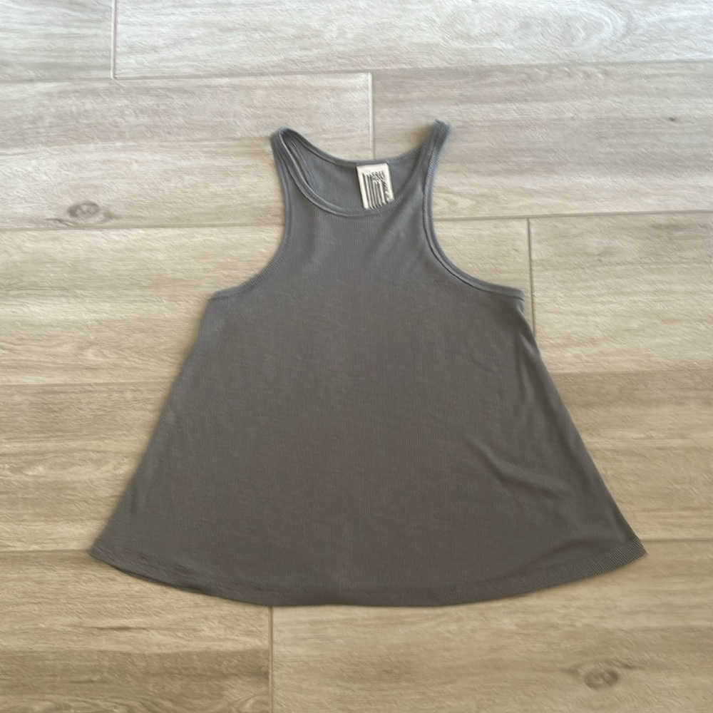 Free People Gray Ribbed Tank Top - Picture 10 of 10